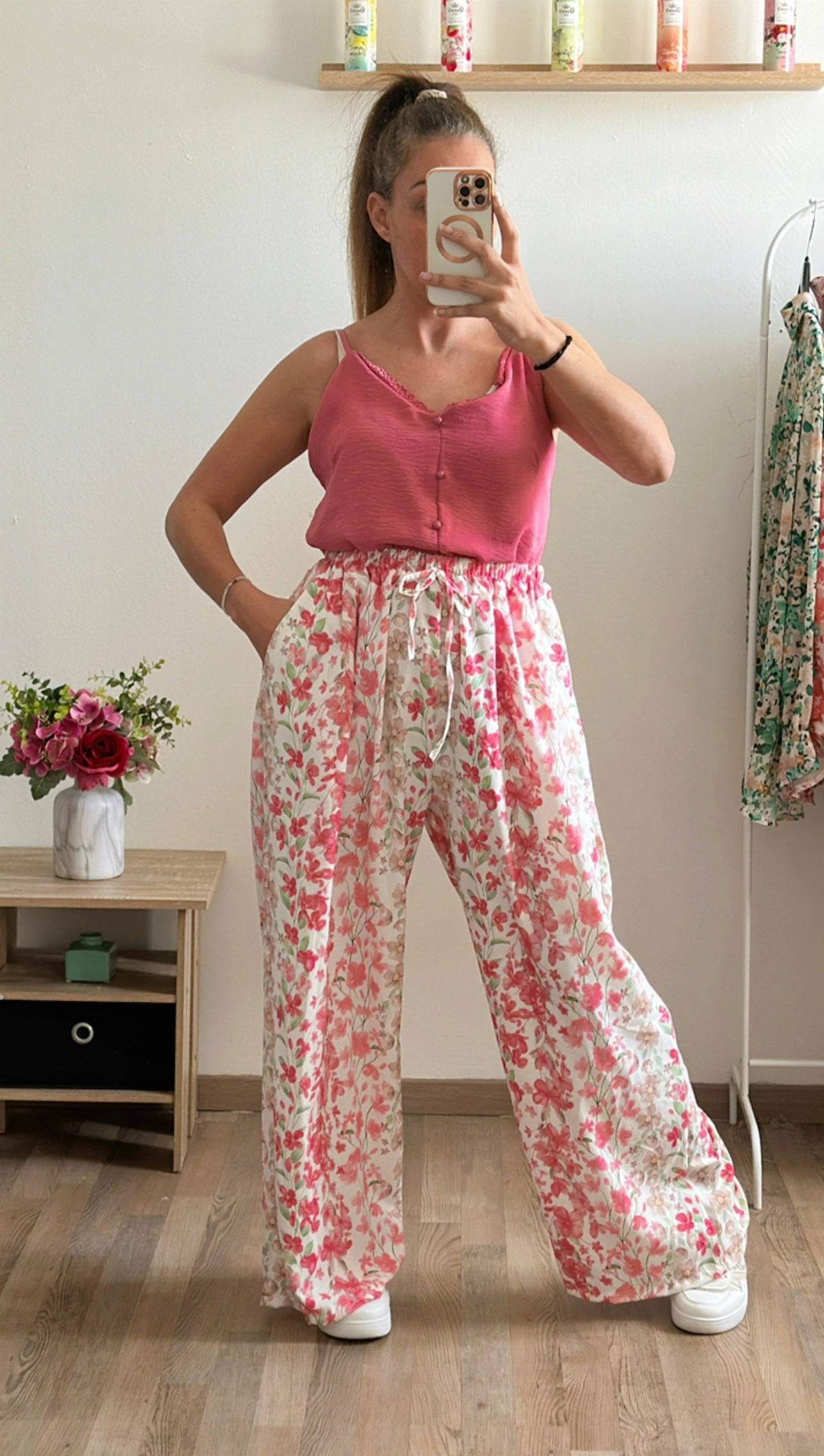 Pantalon Tally rose