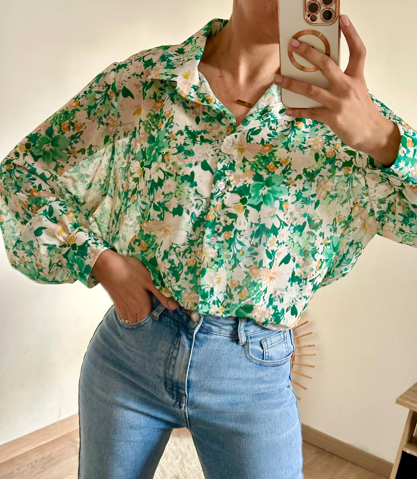 Chemise Flore Vert