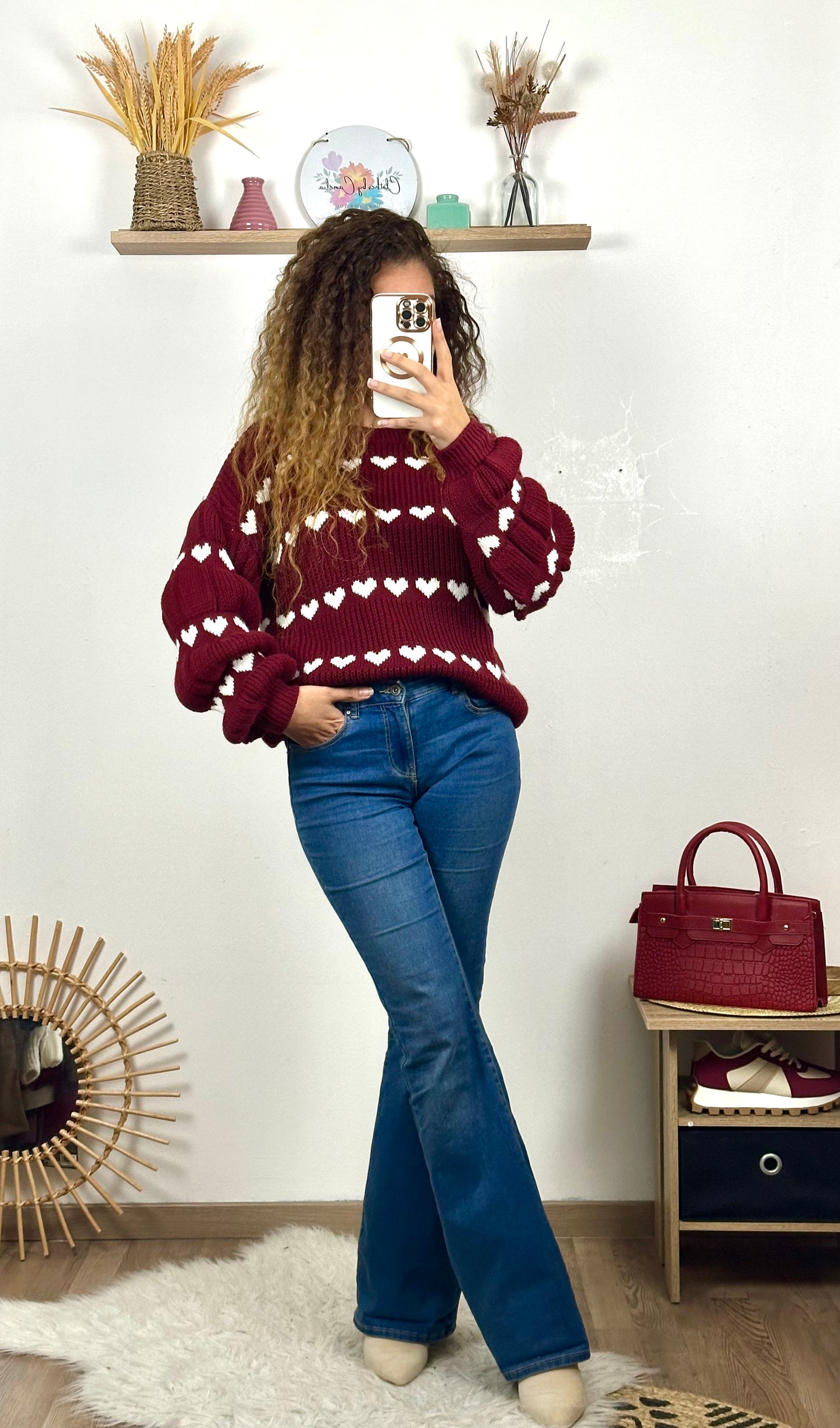 Pull Nina bordeaux