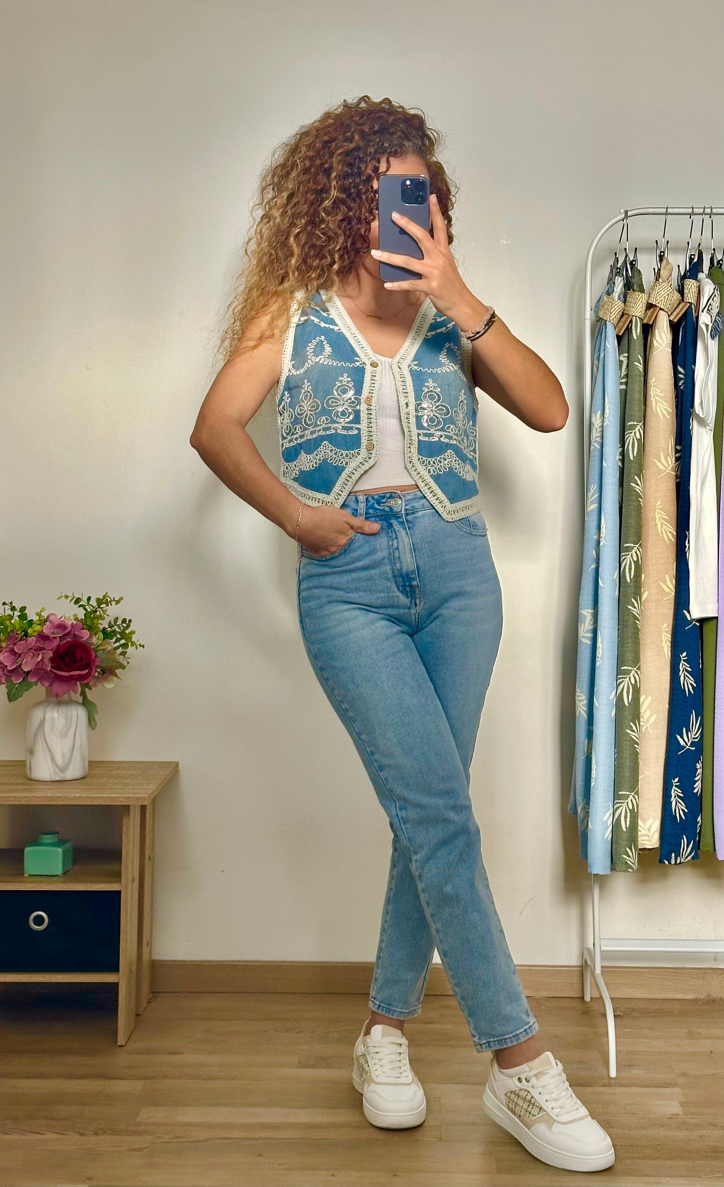Gilet Jeanne bleu