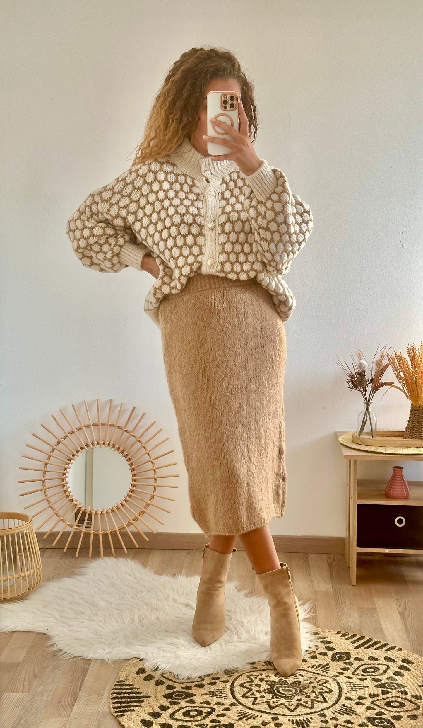 Jupe Farah camel