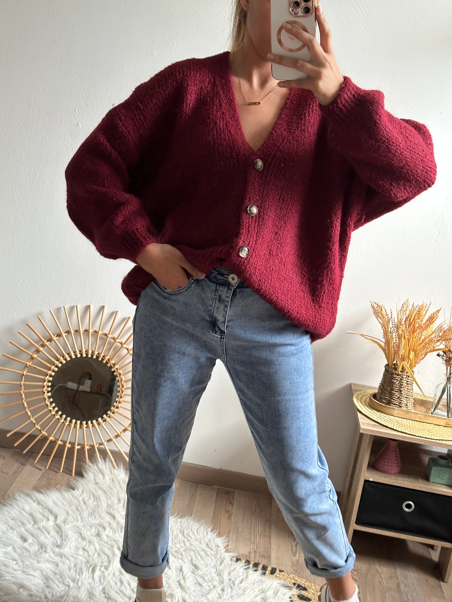 Gilet Apolline bordeaux