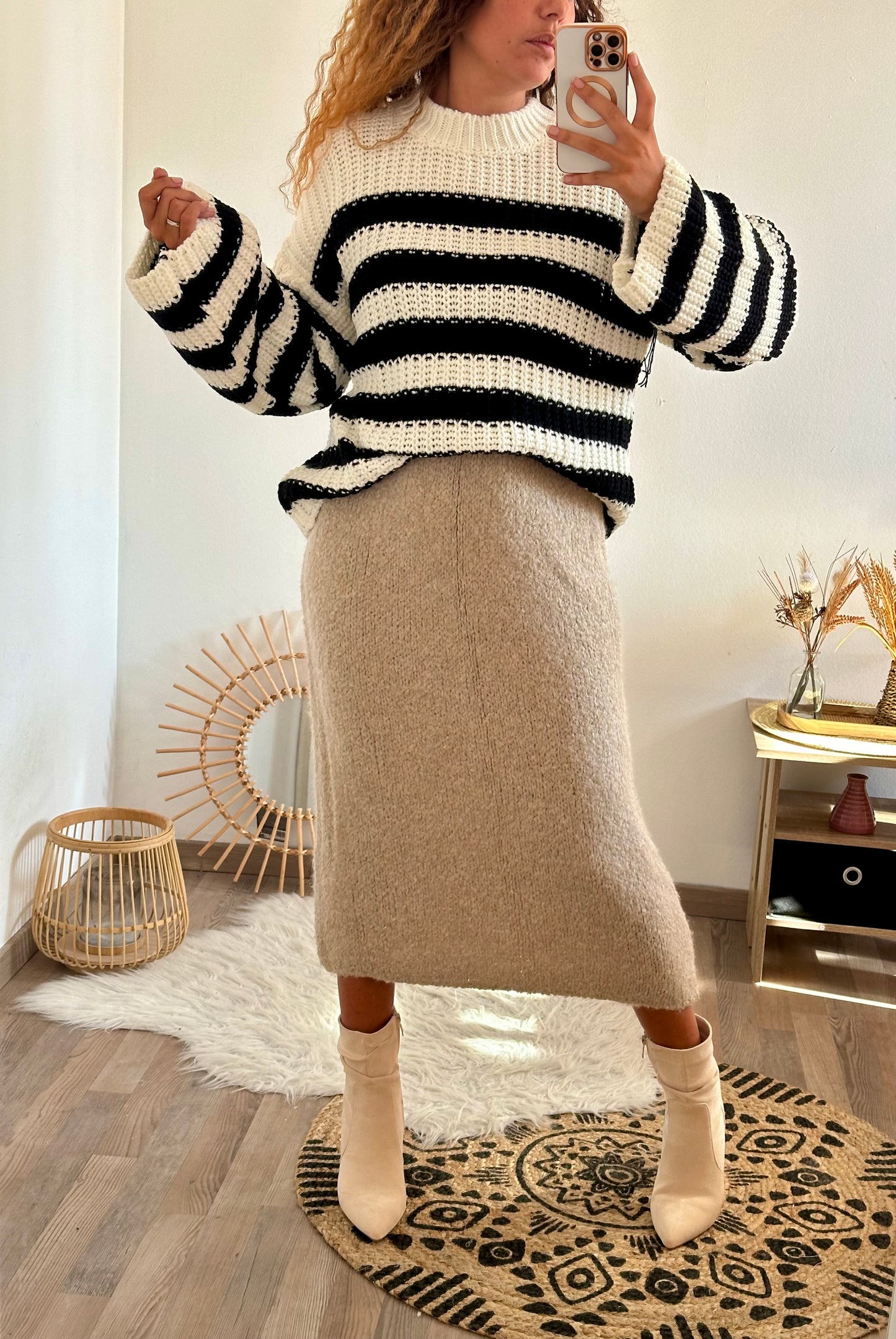 Jupe Farah taupe
