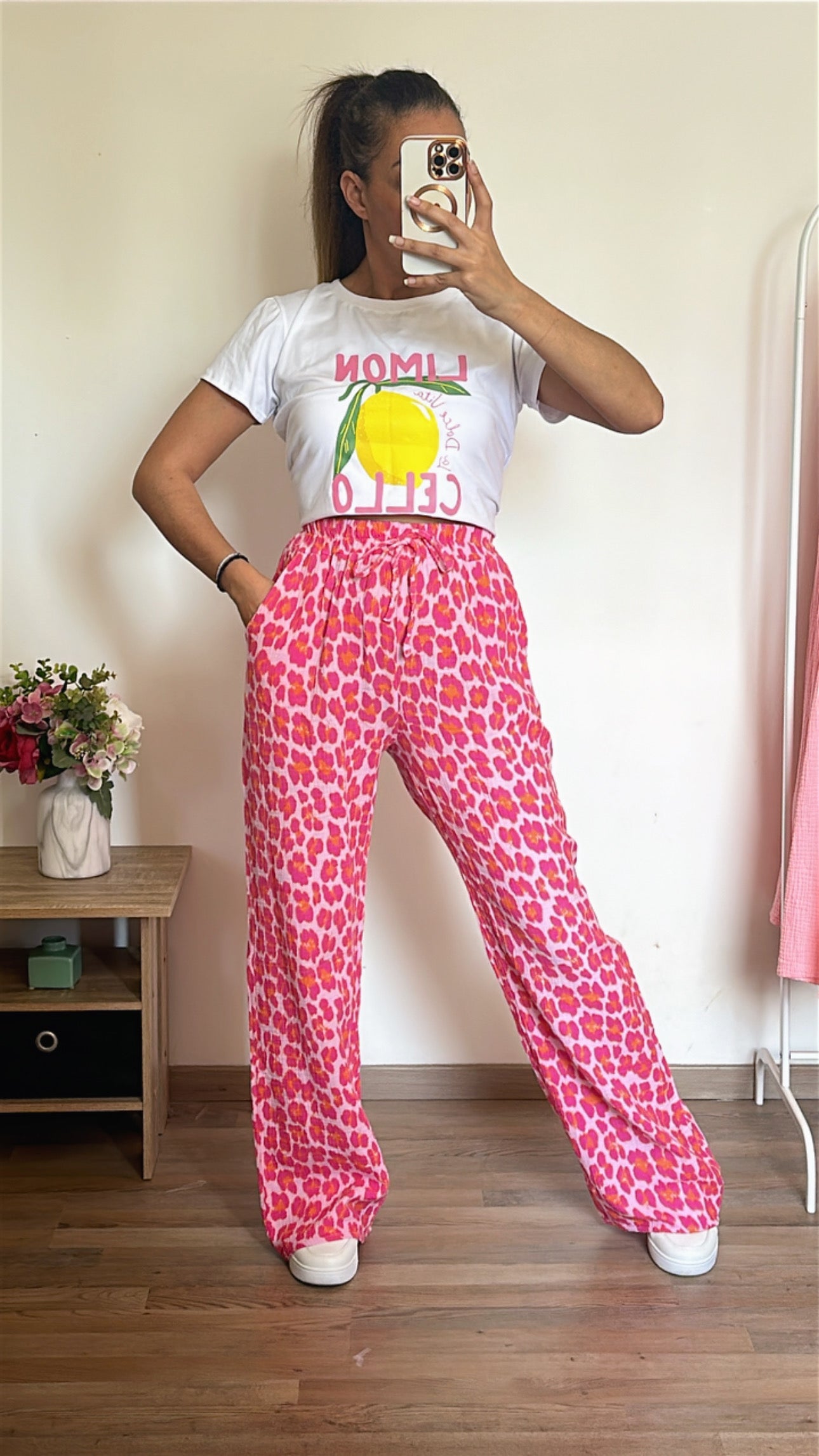 Pantalon Gaz rose