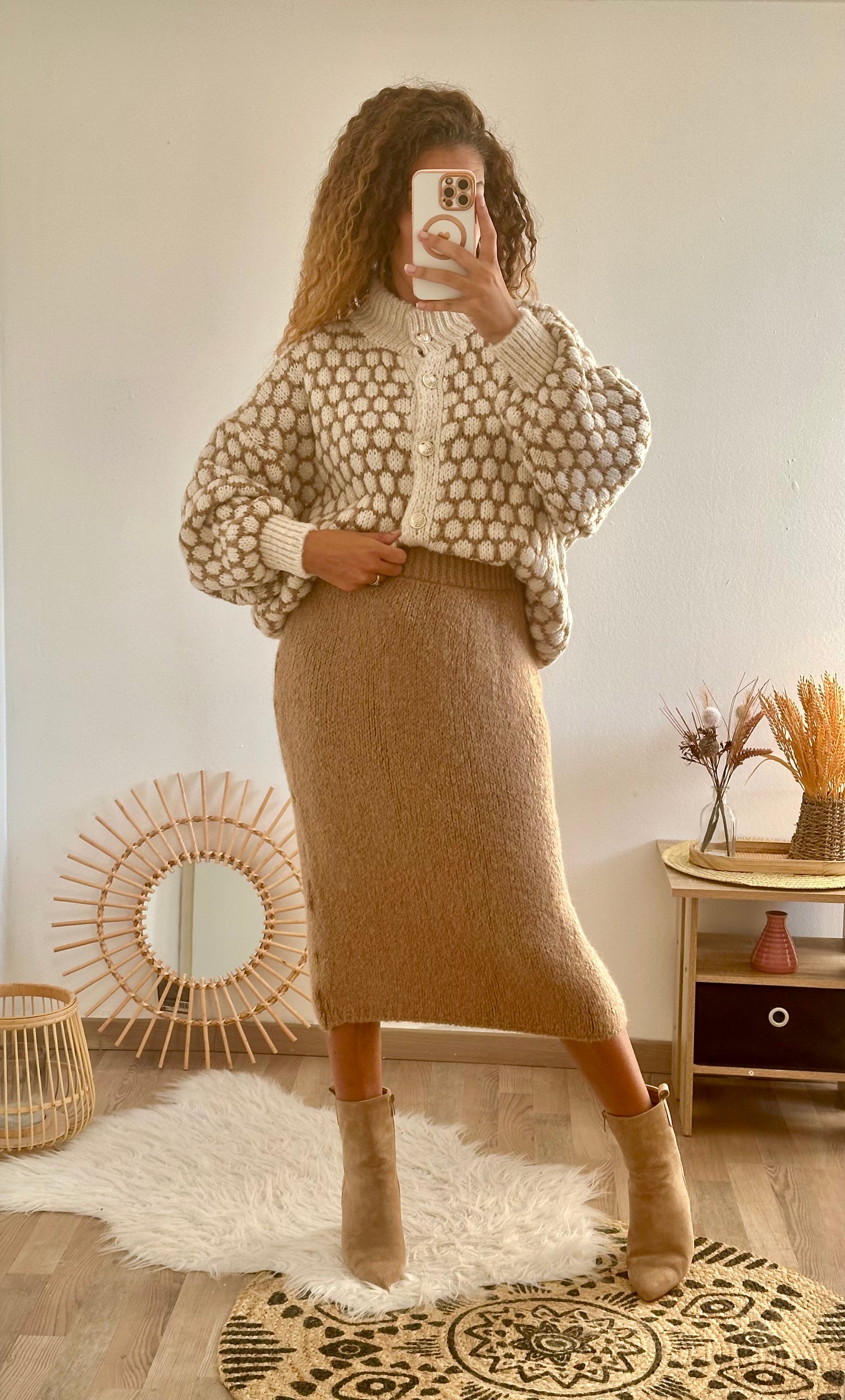 Jupe Farah camel