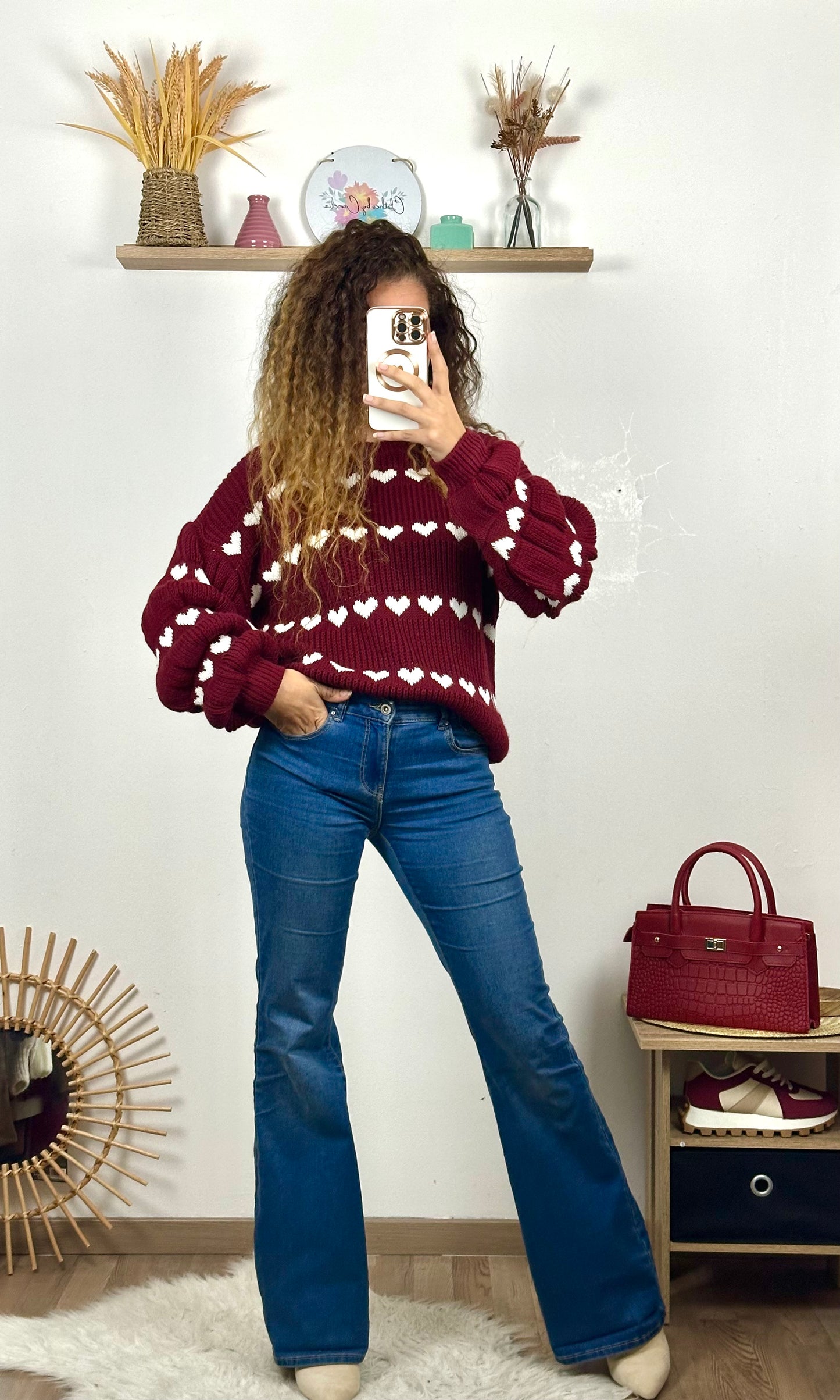 Pull Nina bordeaux