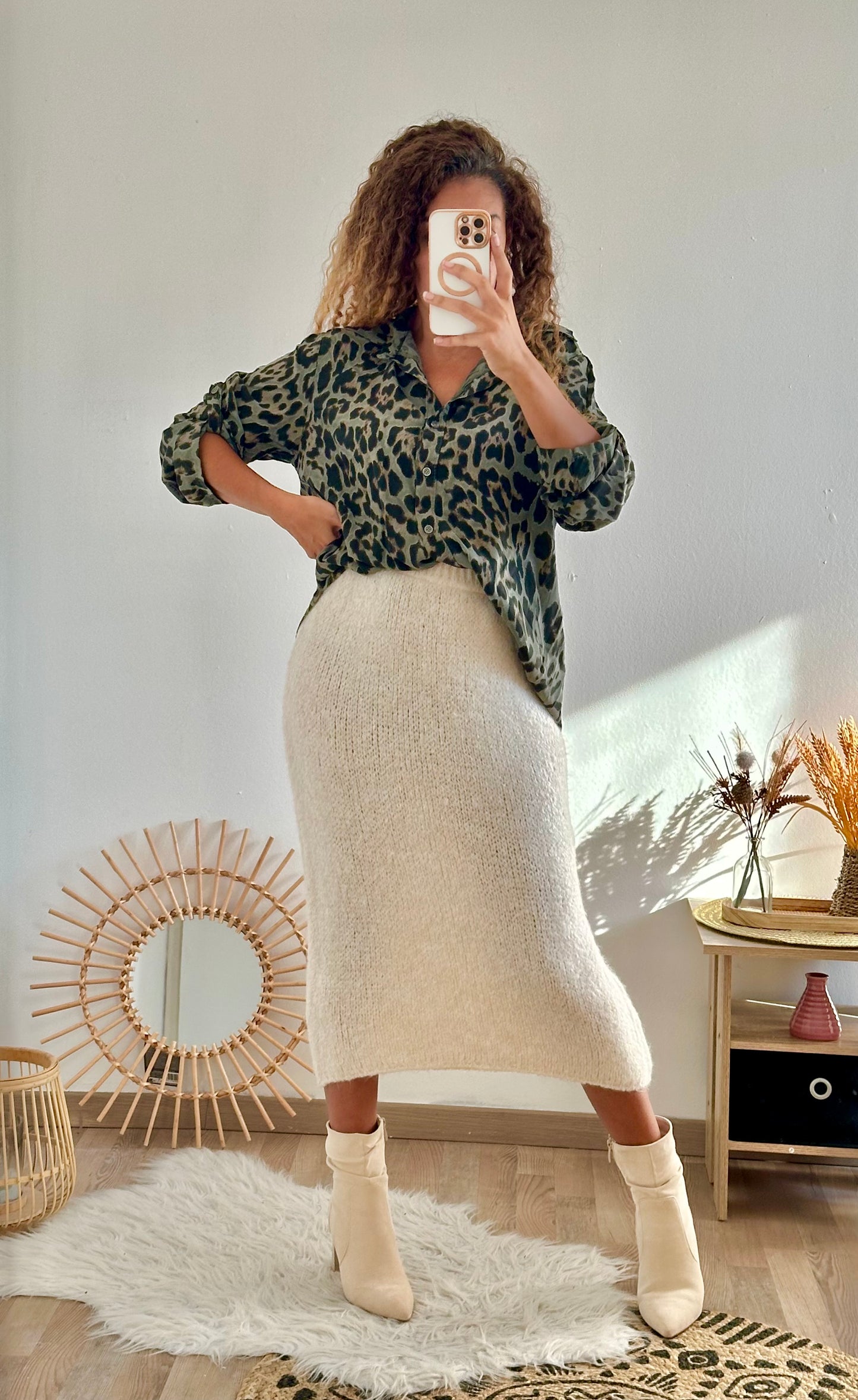 Jupe Farah beige