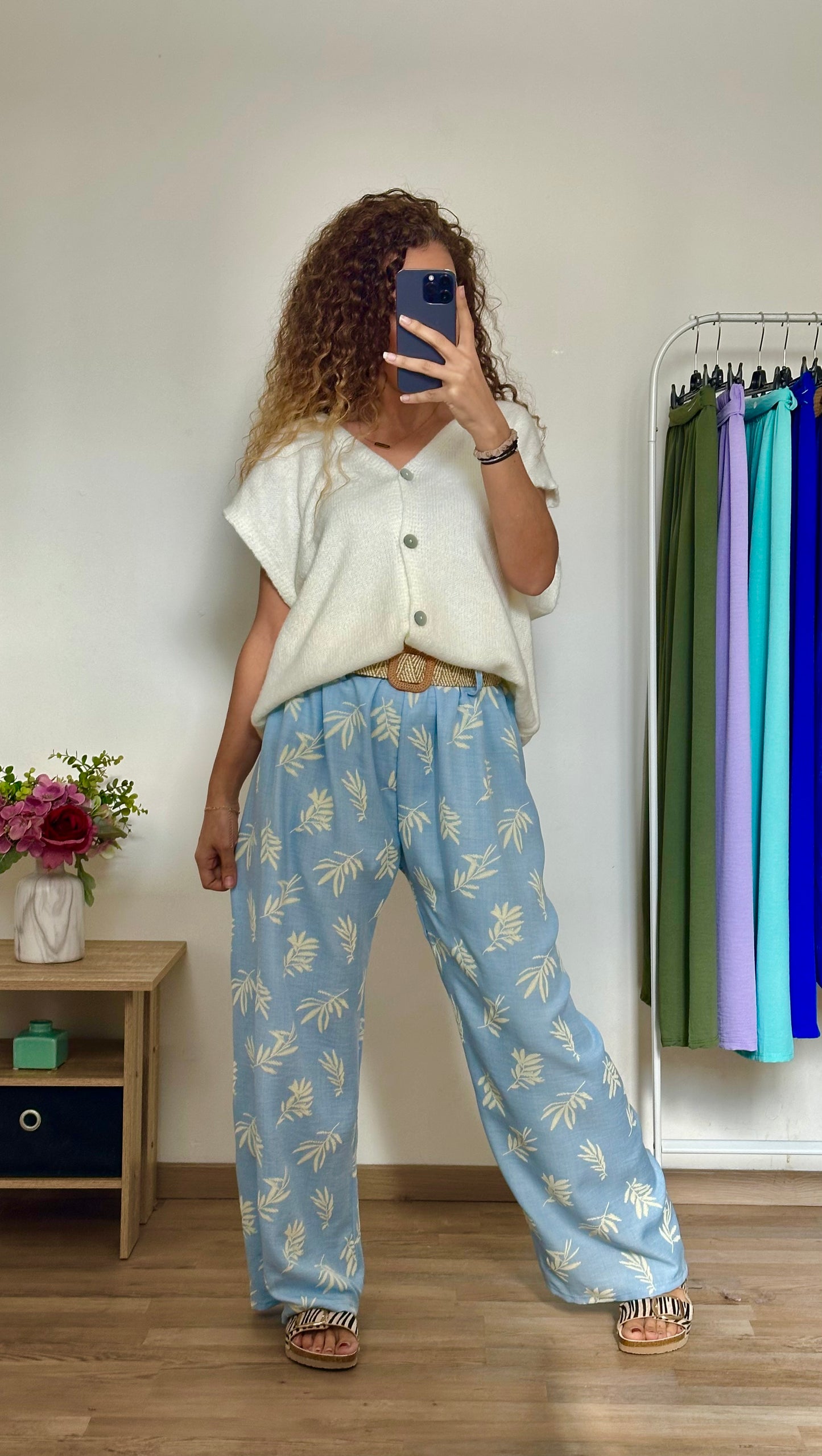 Pantalon Palma bleu ciel