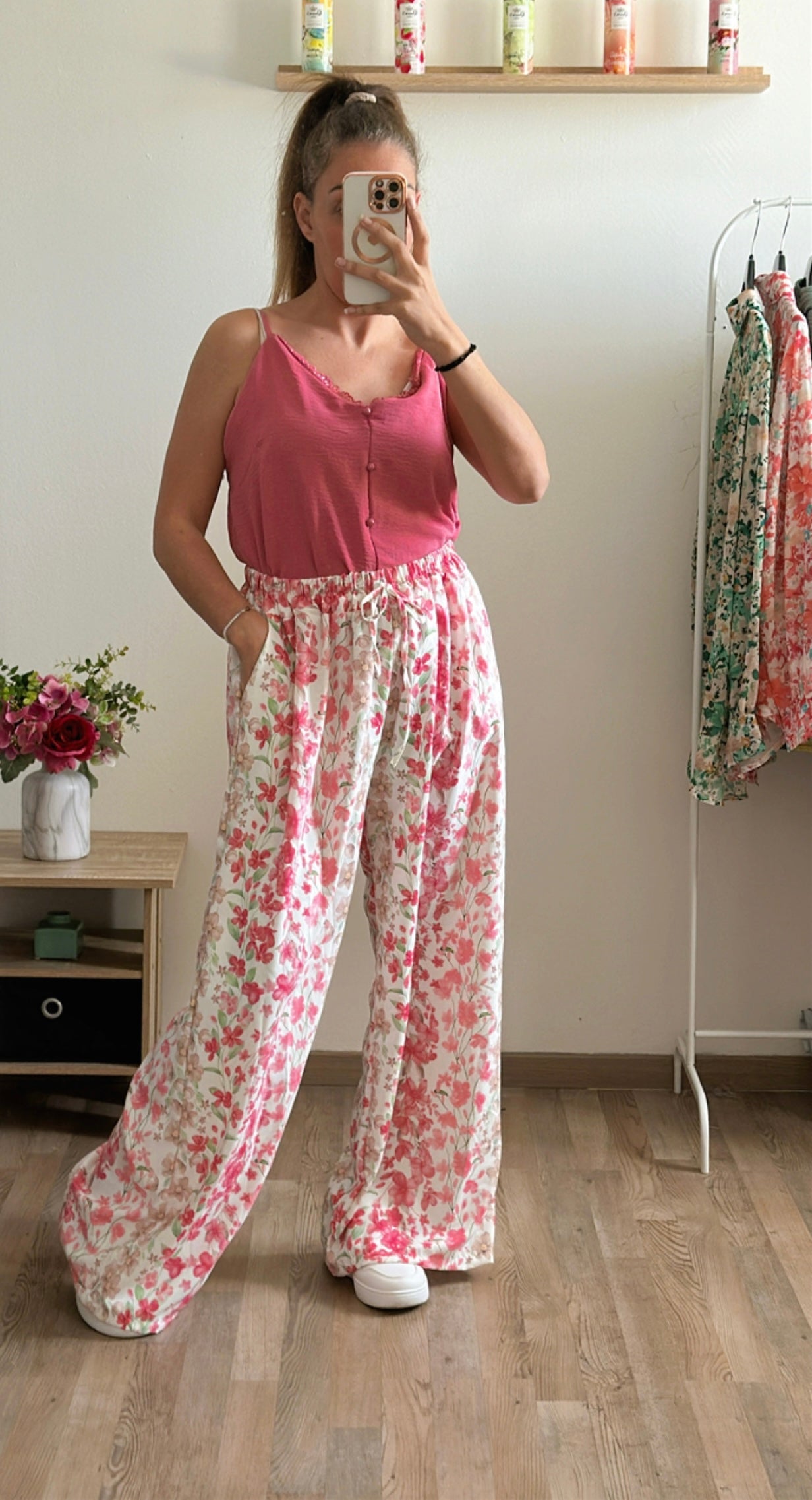 Pantalon Tally rose