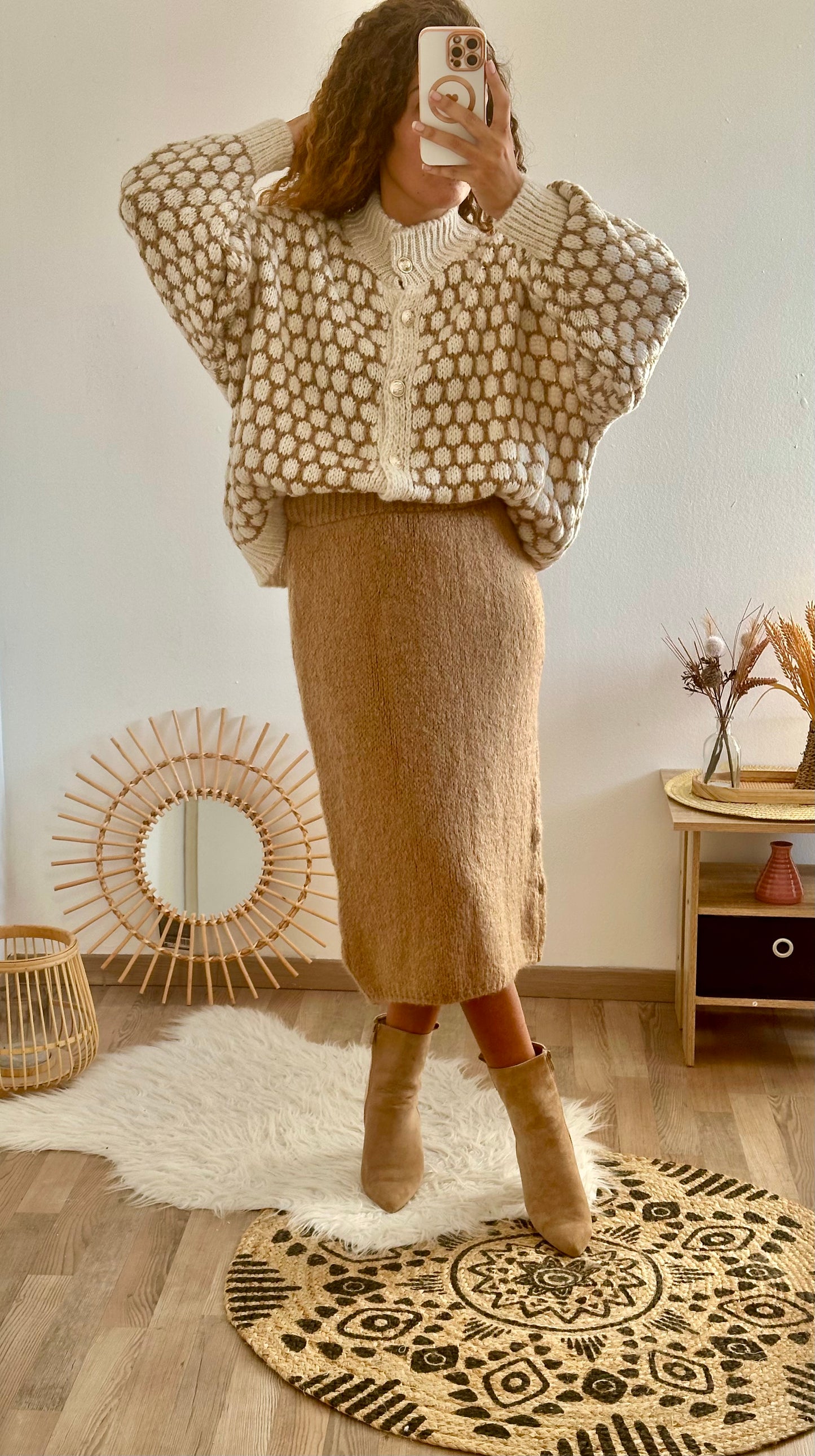 Jupe Farah camel