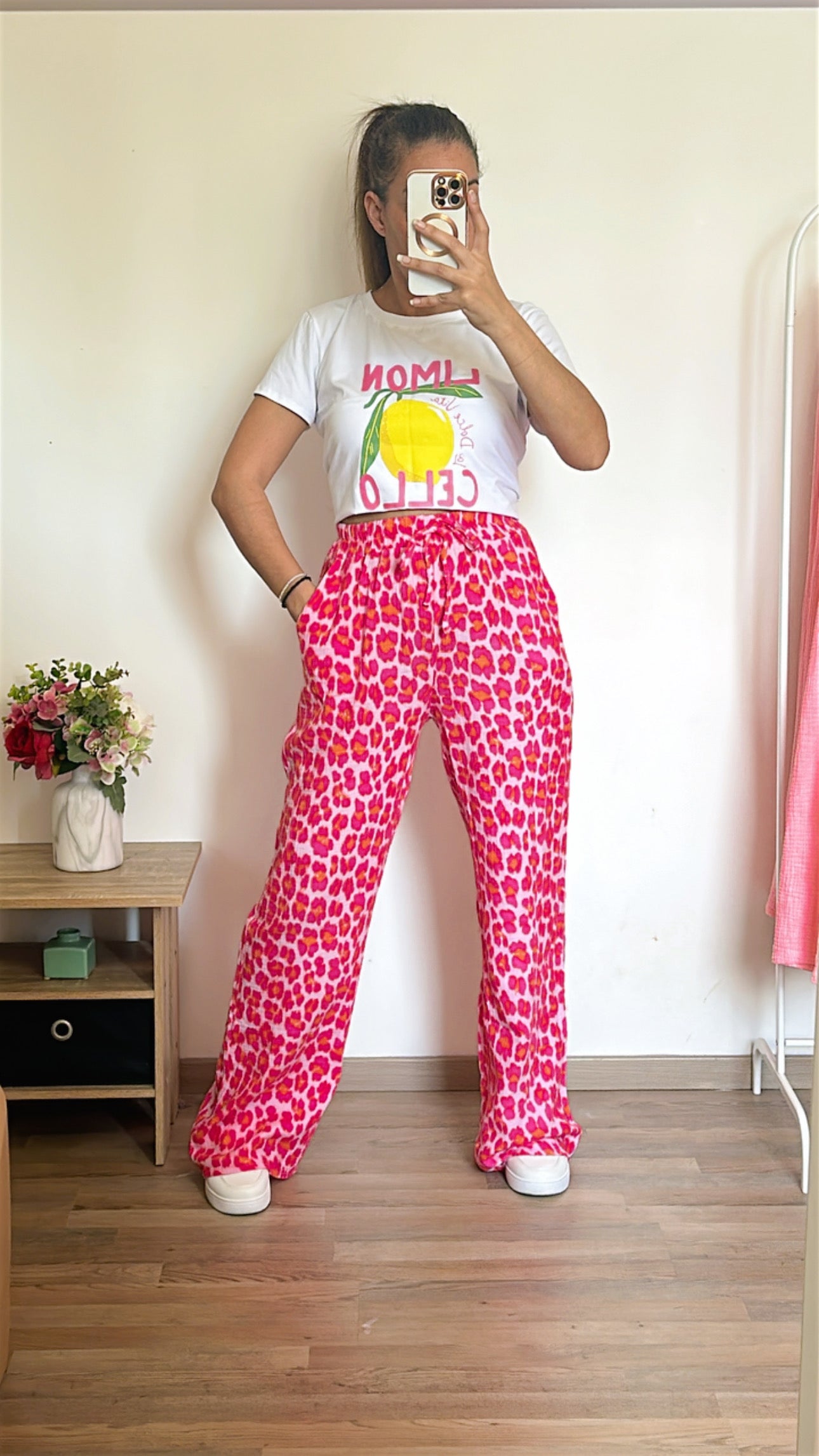 Pantalon Gaz rose