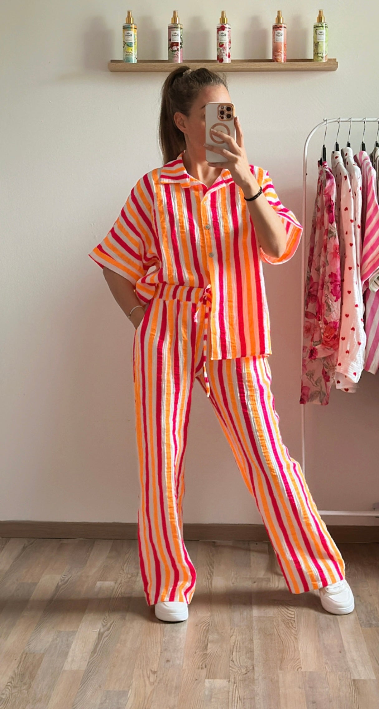 Pantalon rayé Lucie