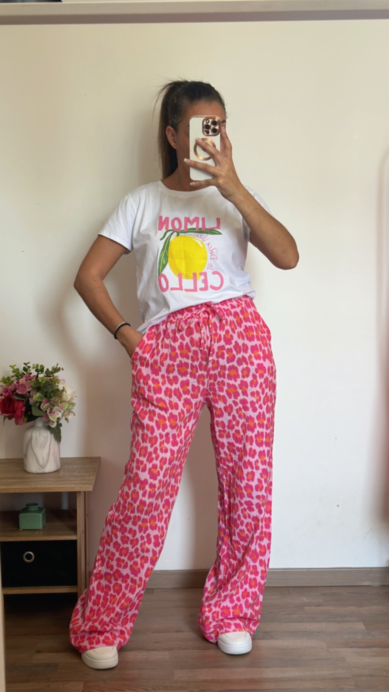 Pantalon Gaz rose