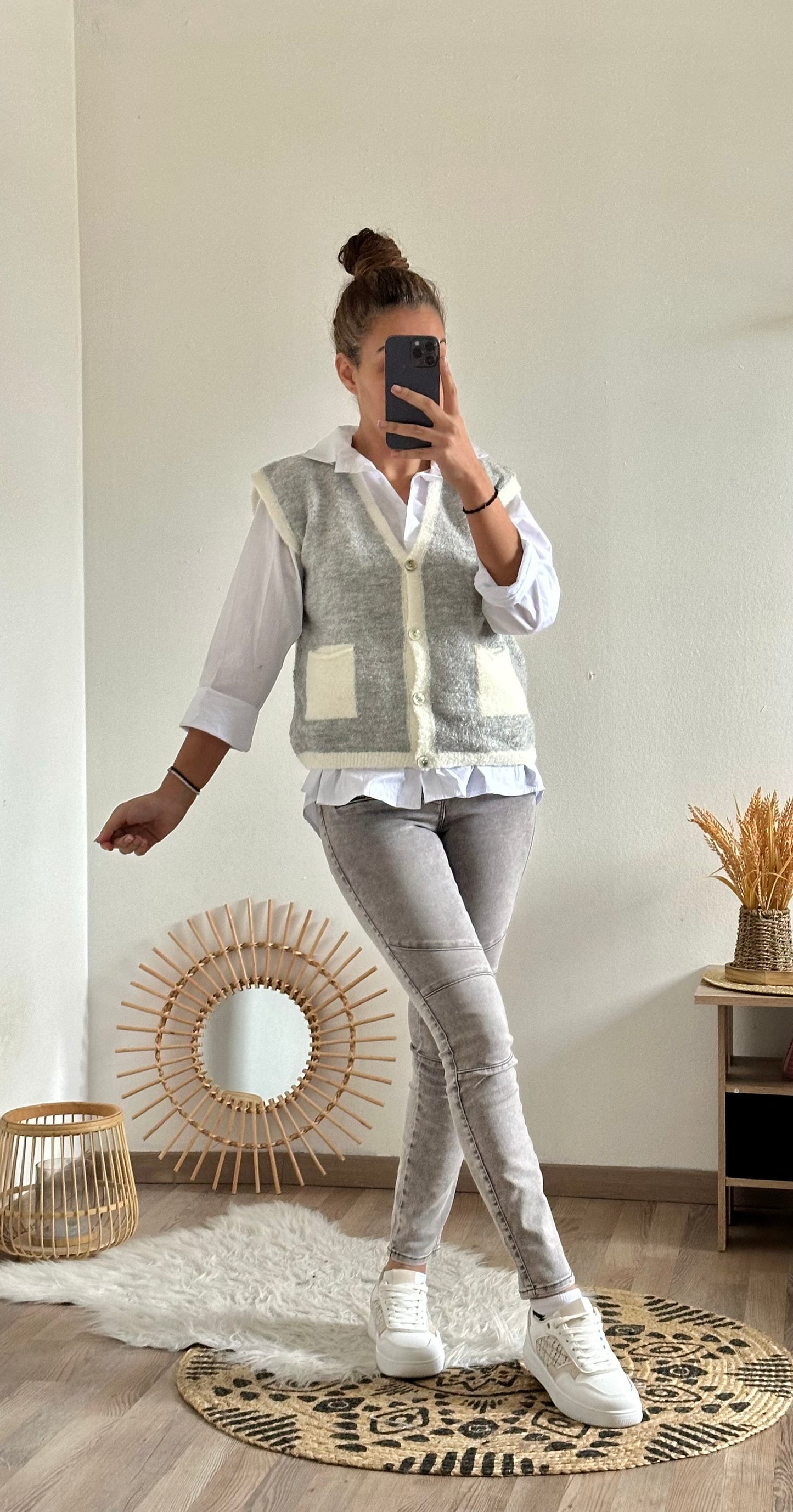 Gilet Celeste gris
