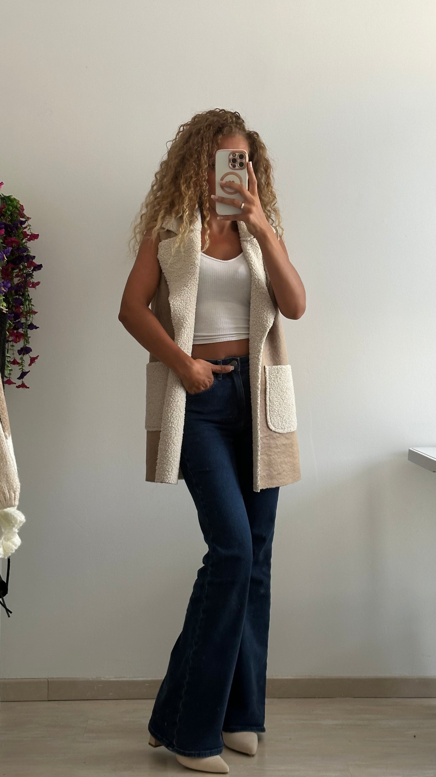 Gilet Denise bi matière