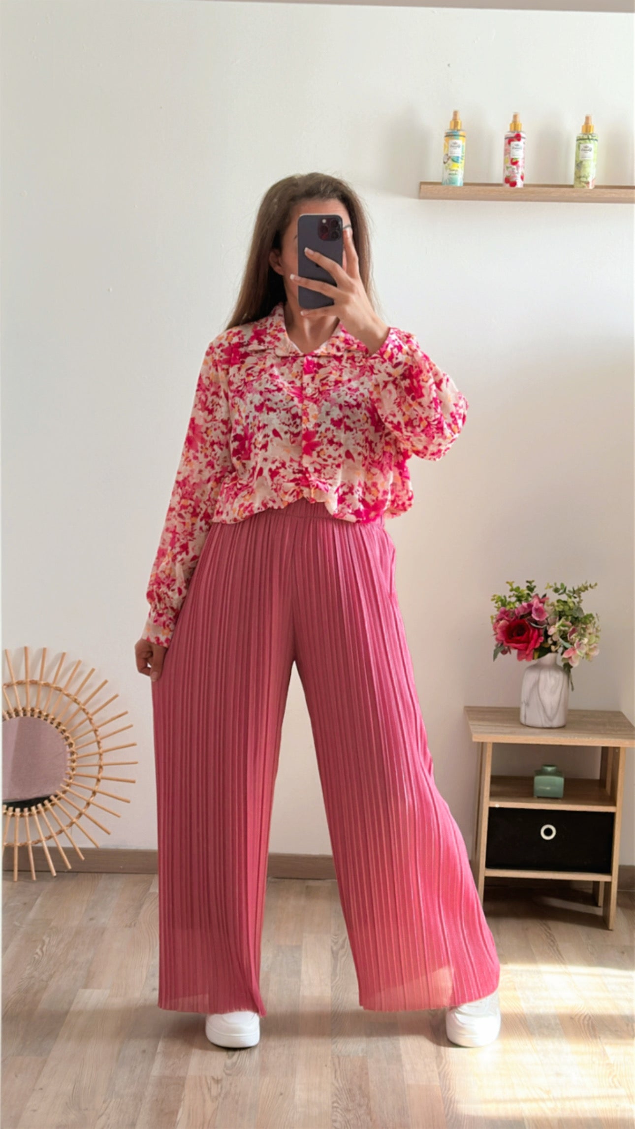 Chemise Flore fuschia