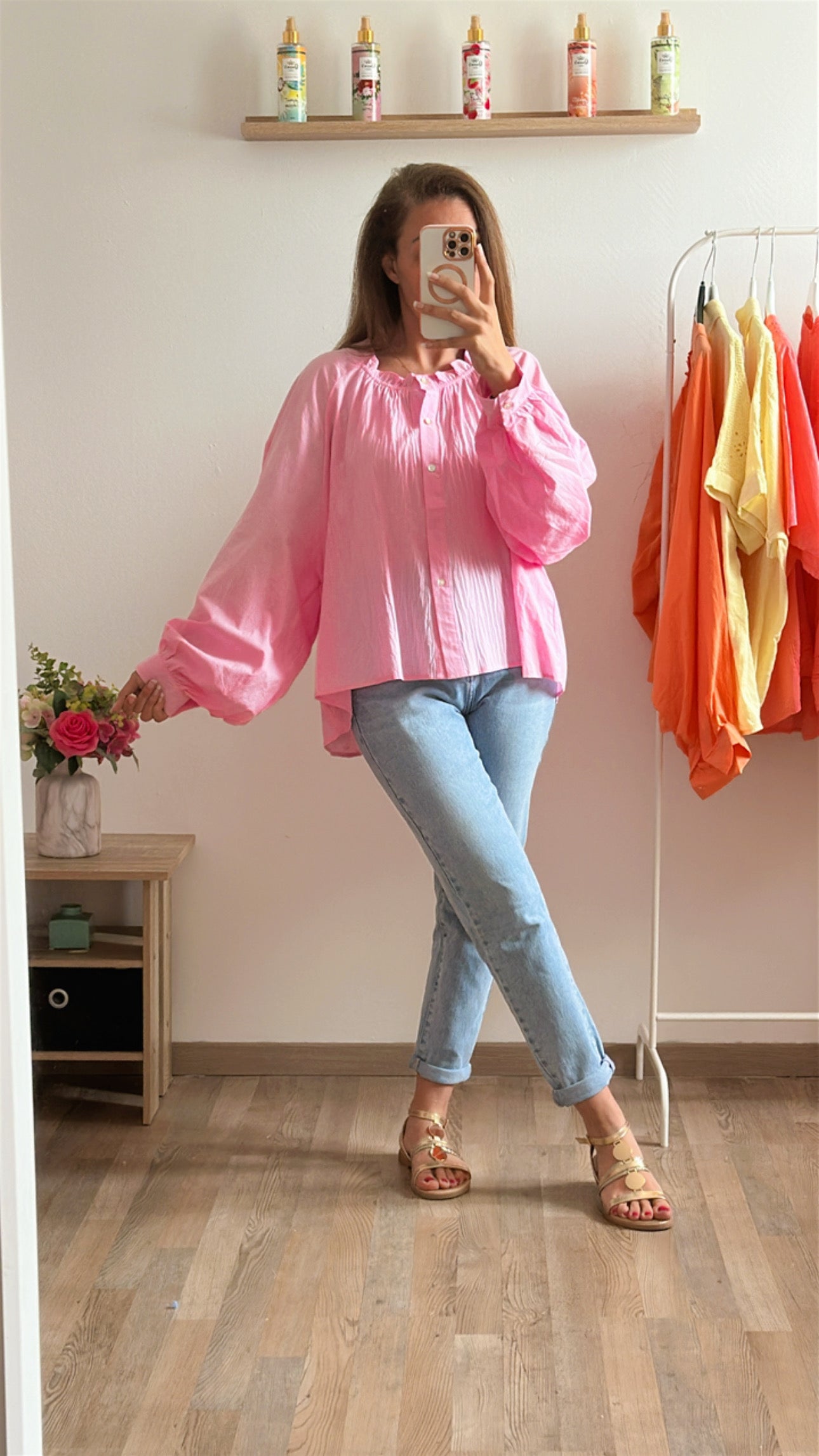 Blouse béa rose