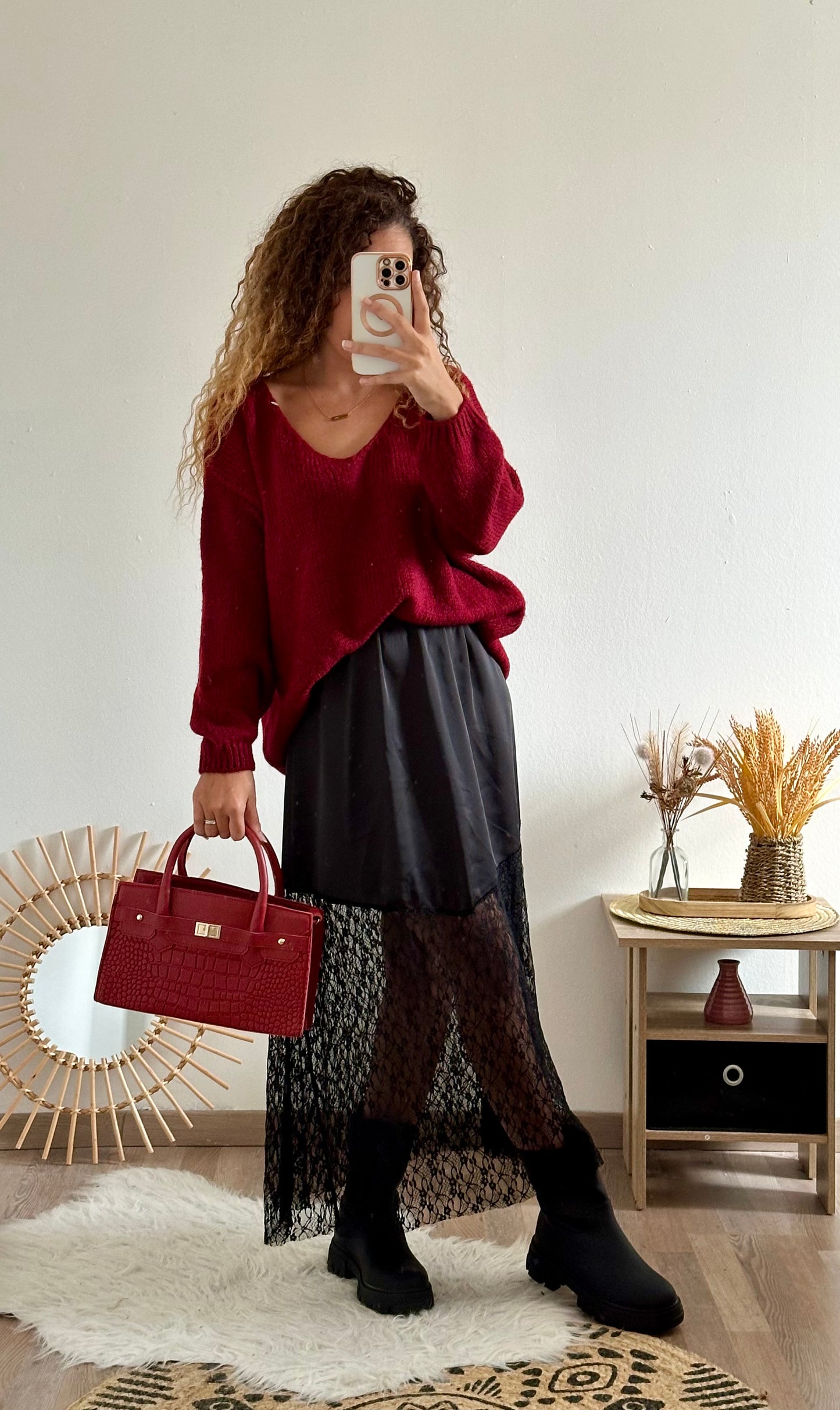 Pull Clara bordeaux