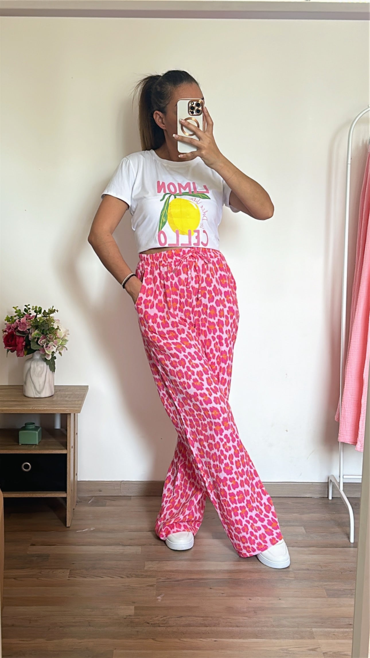 Pantalon Gaz rose