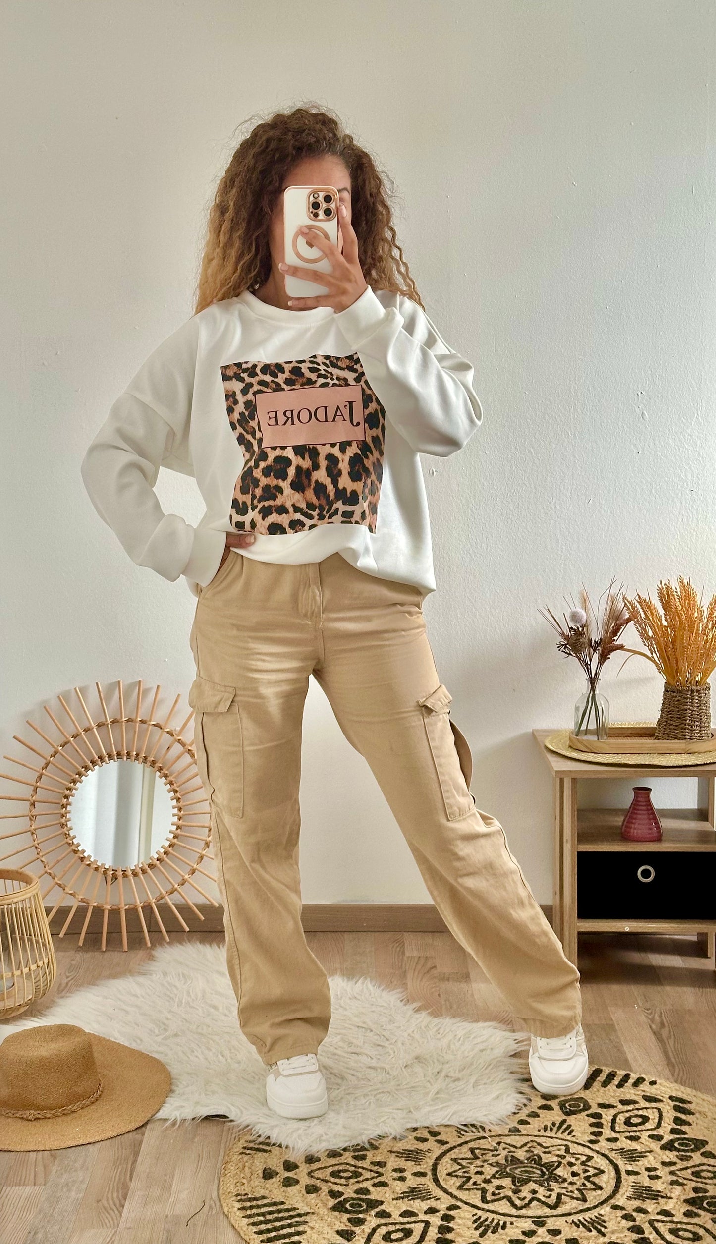 Sweat J’adore blanc