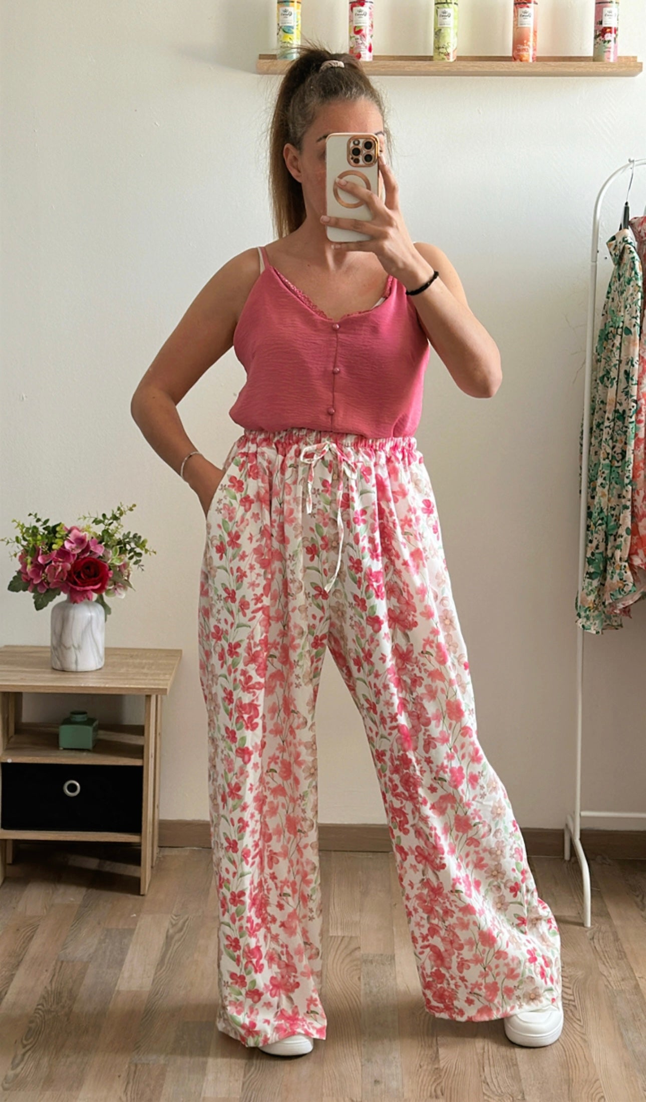 Pantalon Tally rose
