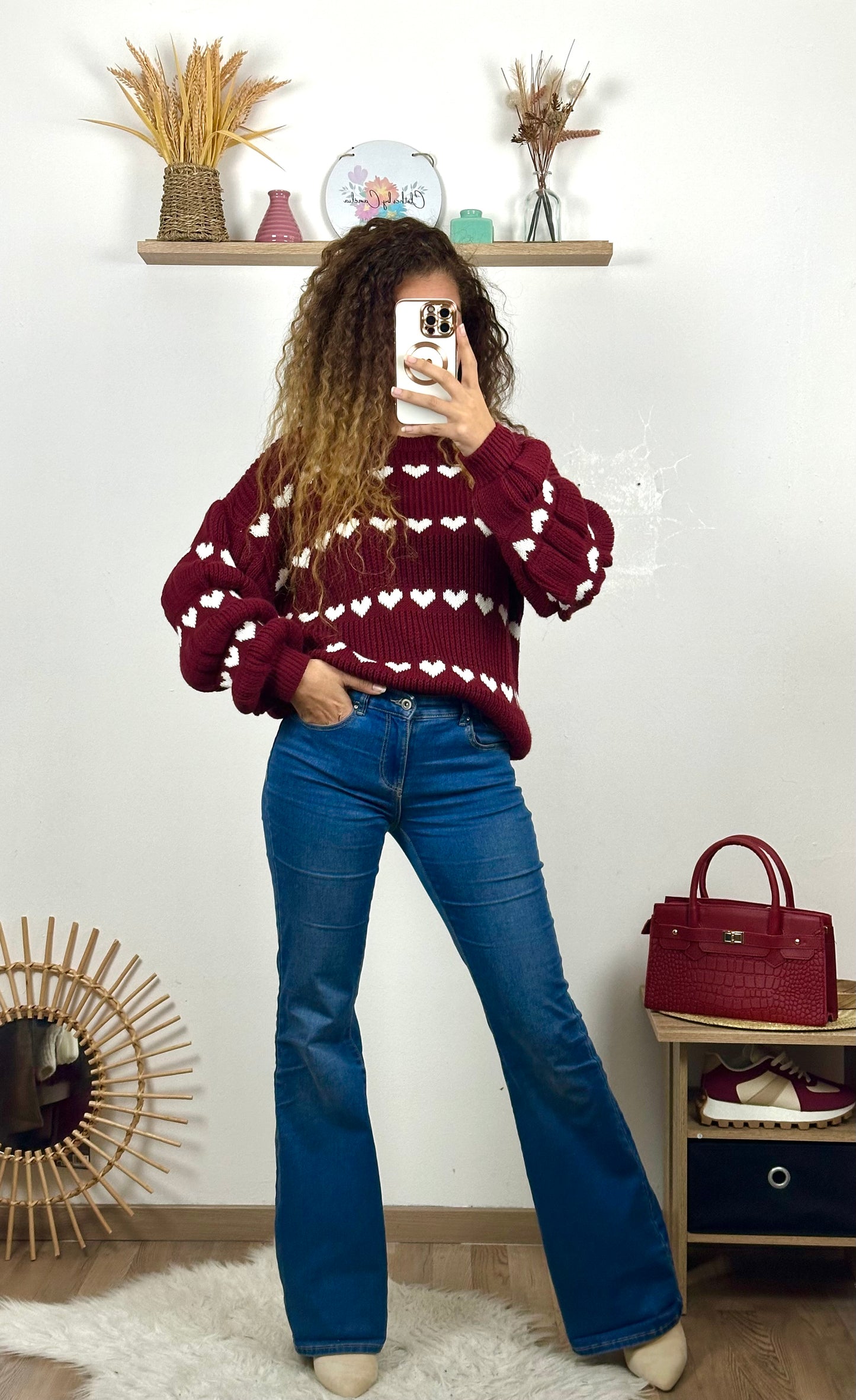 Pull Nina bordeaux