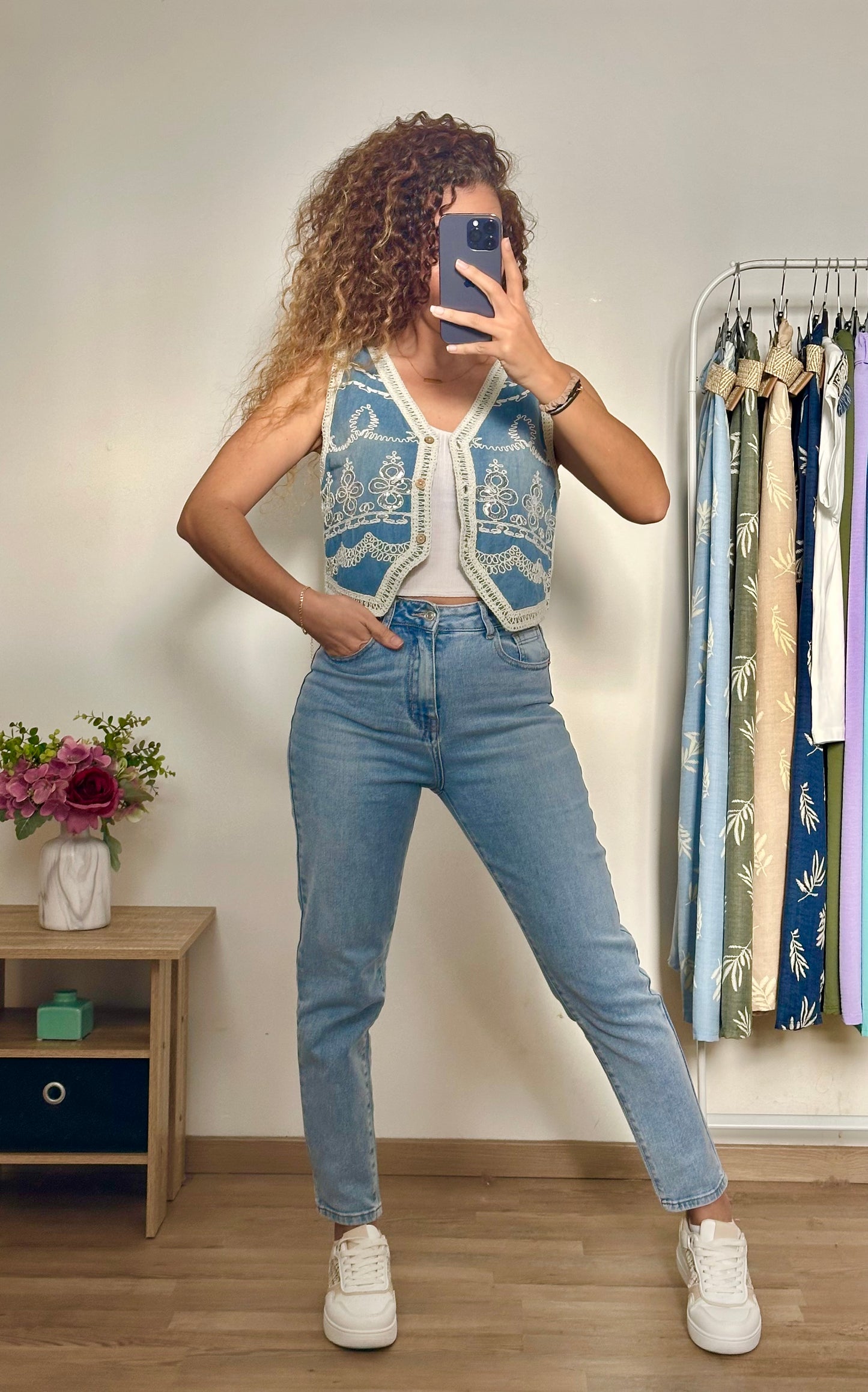Gilet Jeanne bleu