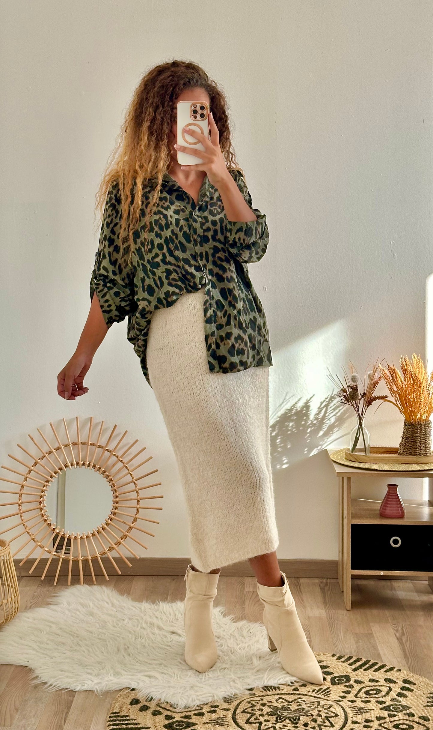 Jupe Farah beige