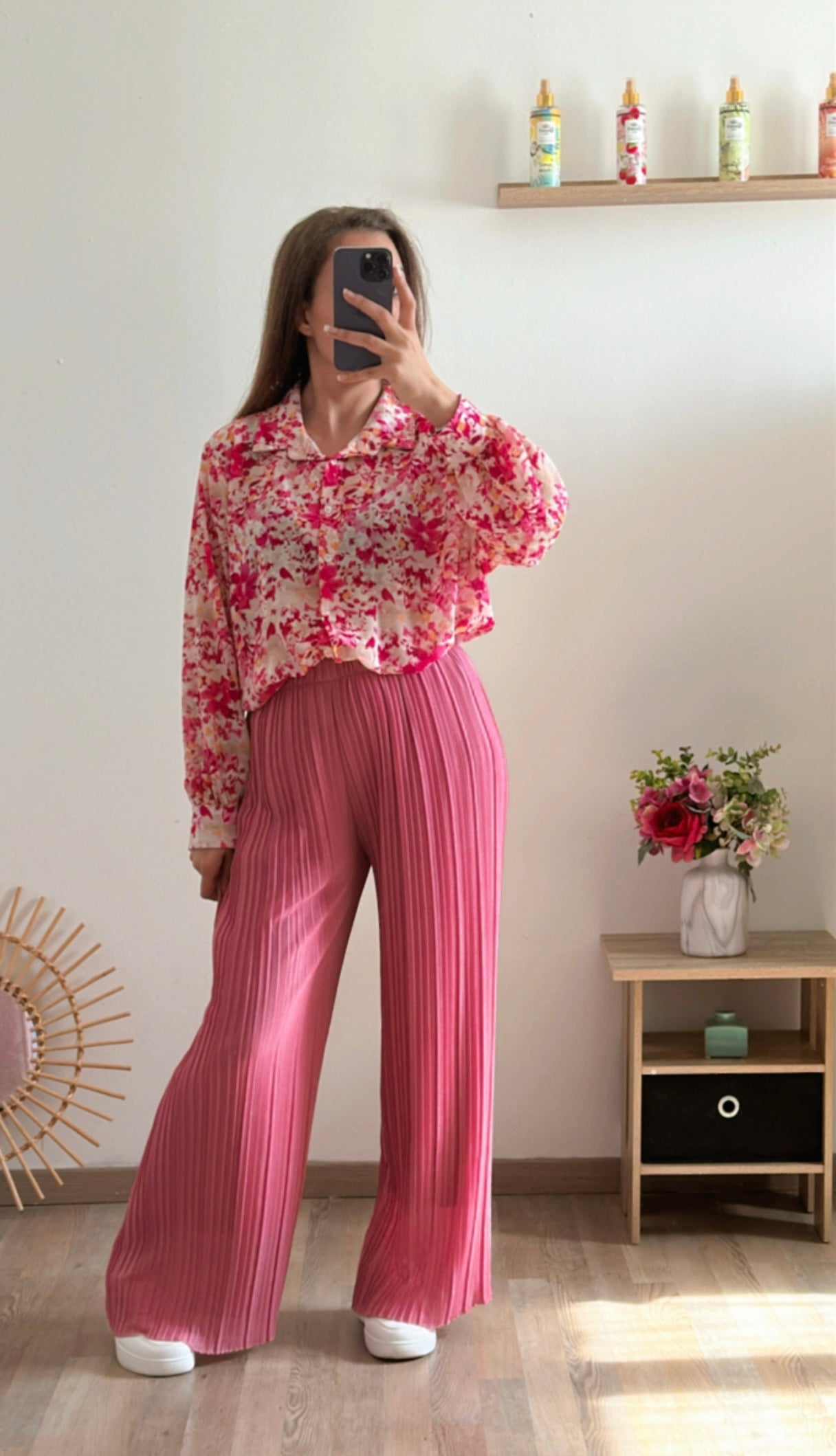 Chemise Flore fuschia