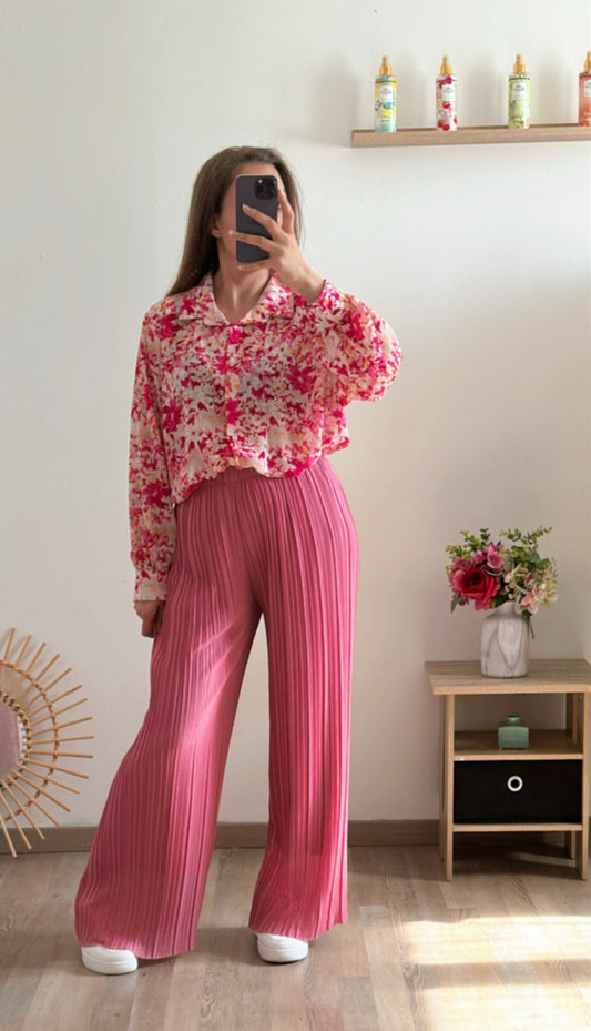 Chemise Flore fuschia