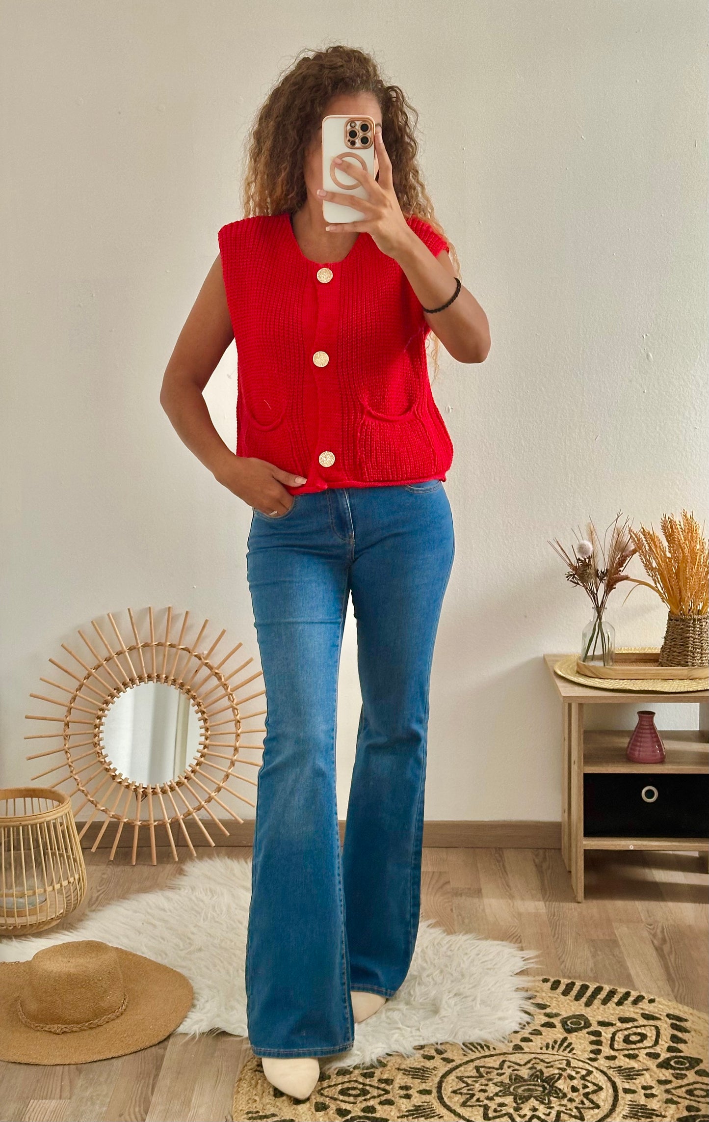 Gilet Maya rouge