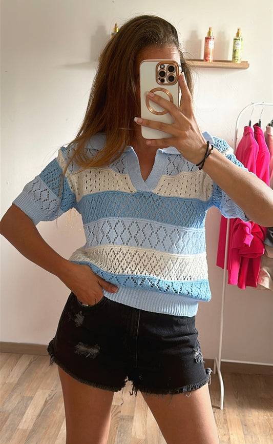 Polo Pauline bleu