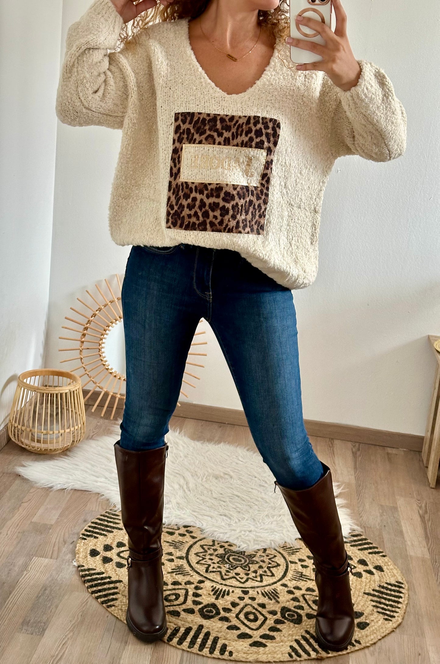 Pull j’adore beige