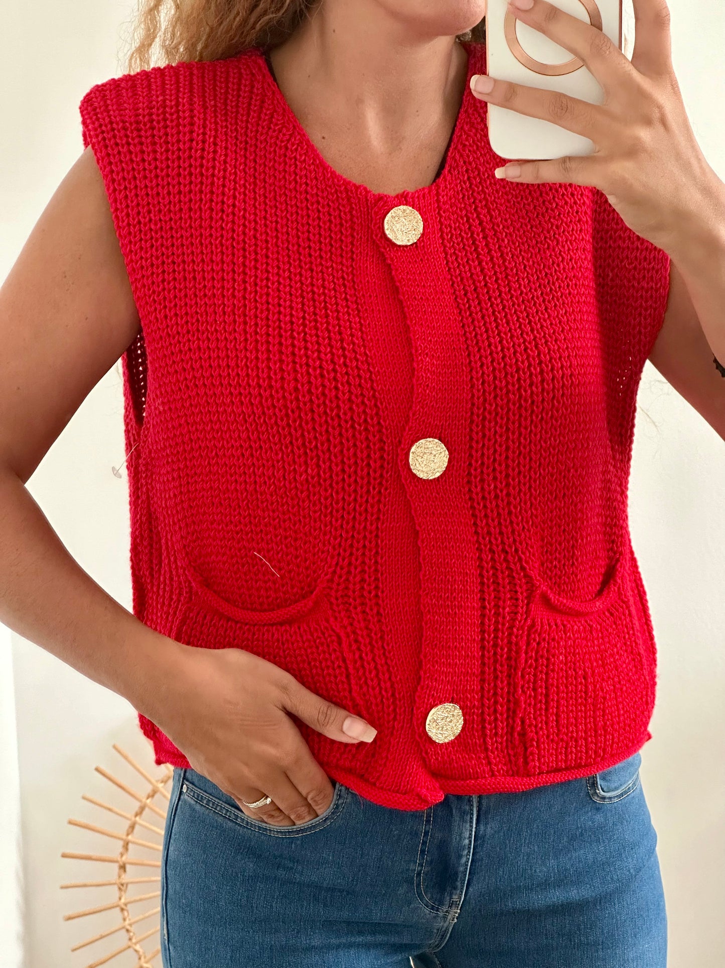 Gilet Maya rouge