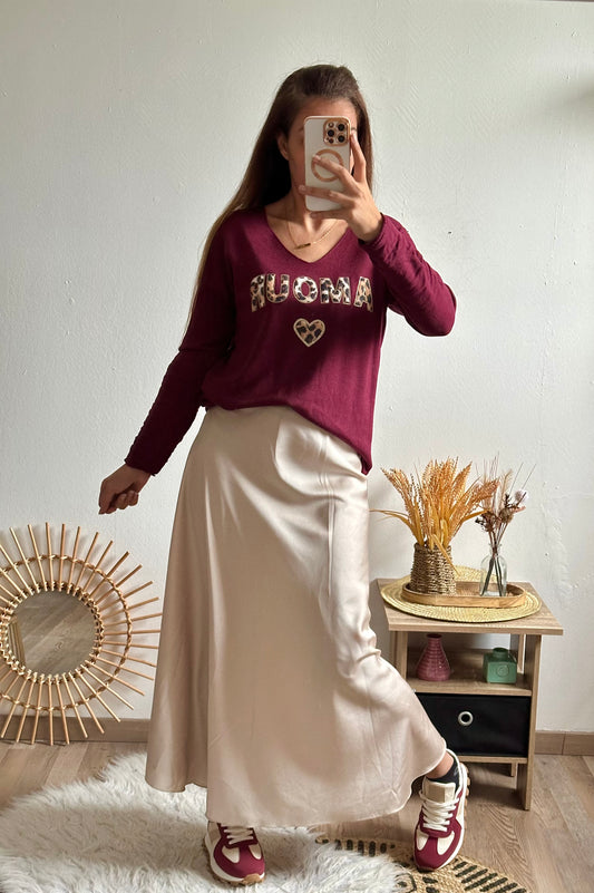 Pull Jade bordeaux