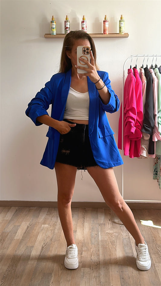 Blazer bleu électrique