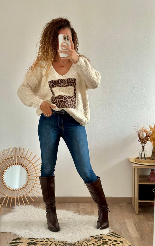 Pull j’adore beige