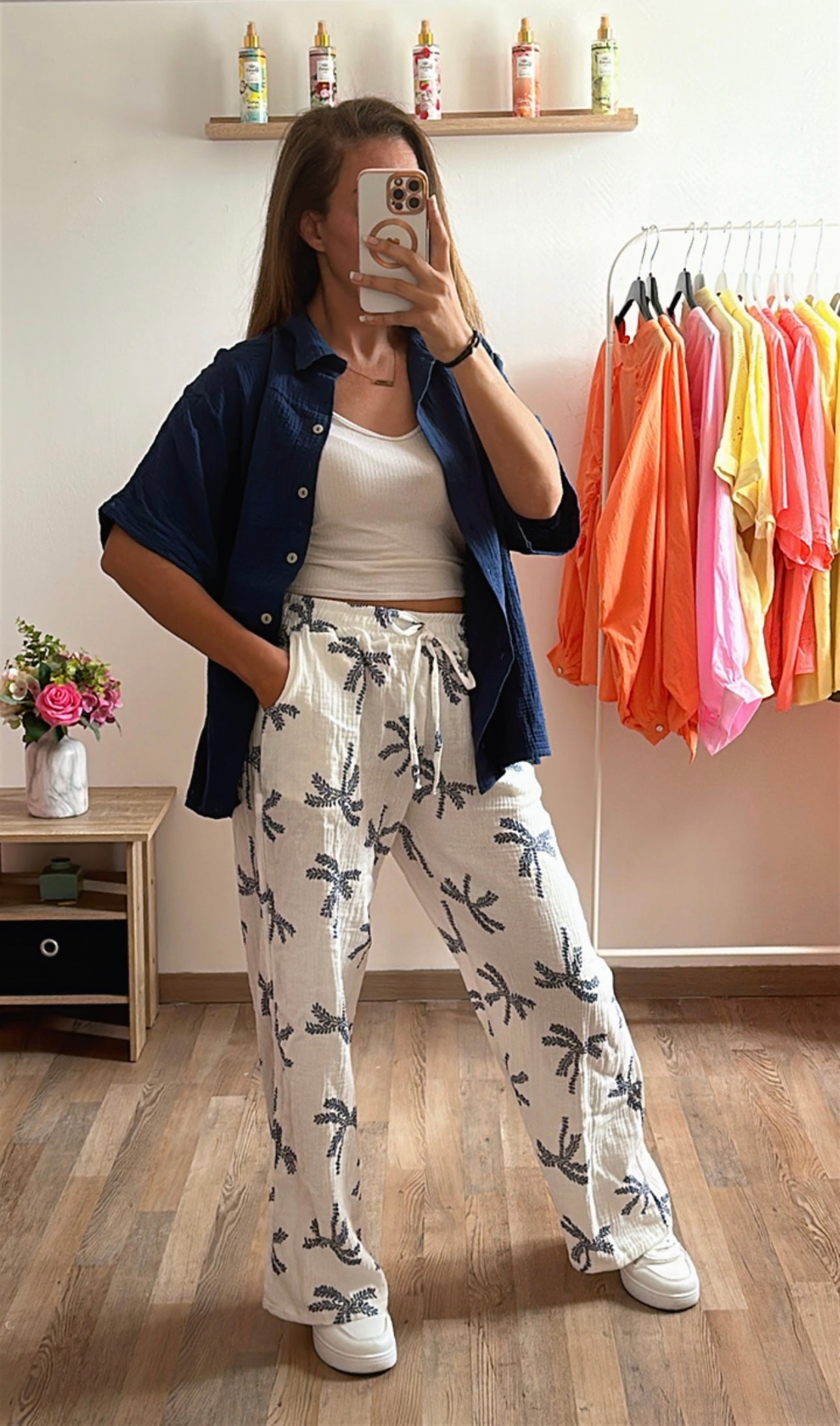 Pantalon palmier marine