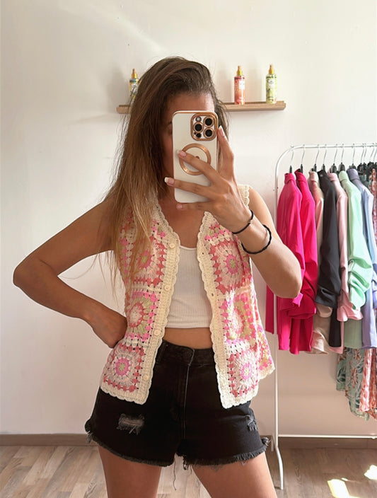 Gilet Mandy rose