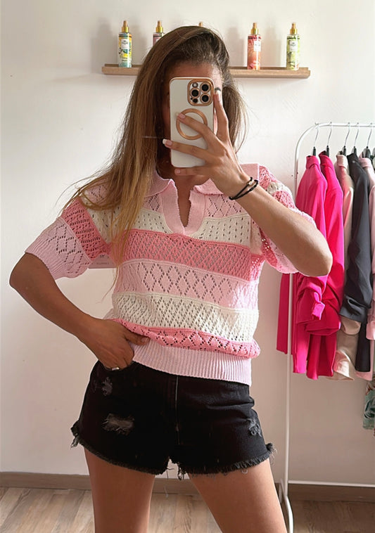 Polo Pauline rose