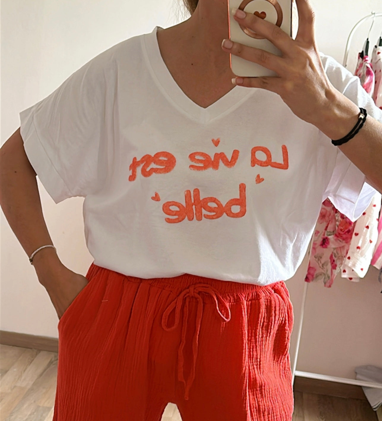 T-shirt Belle orange