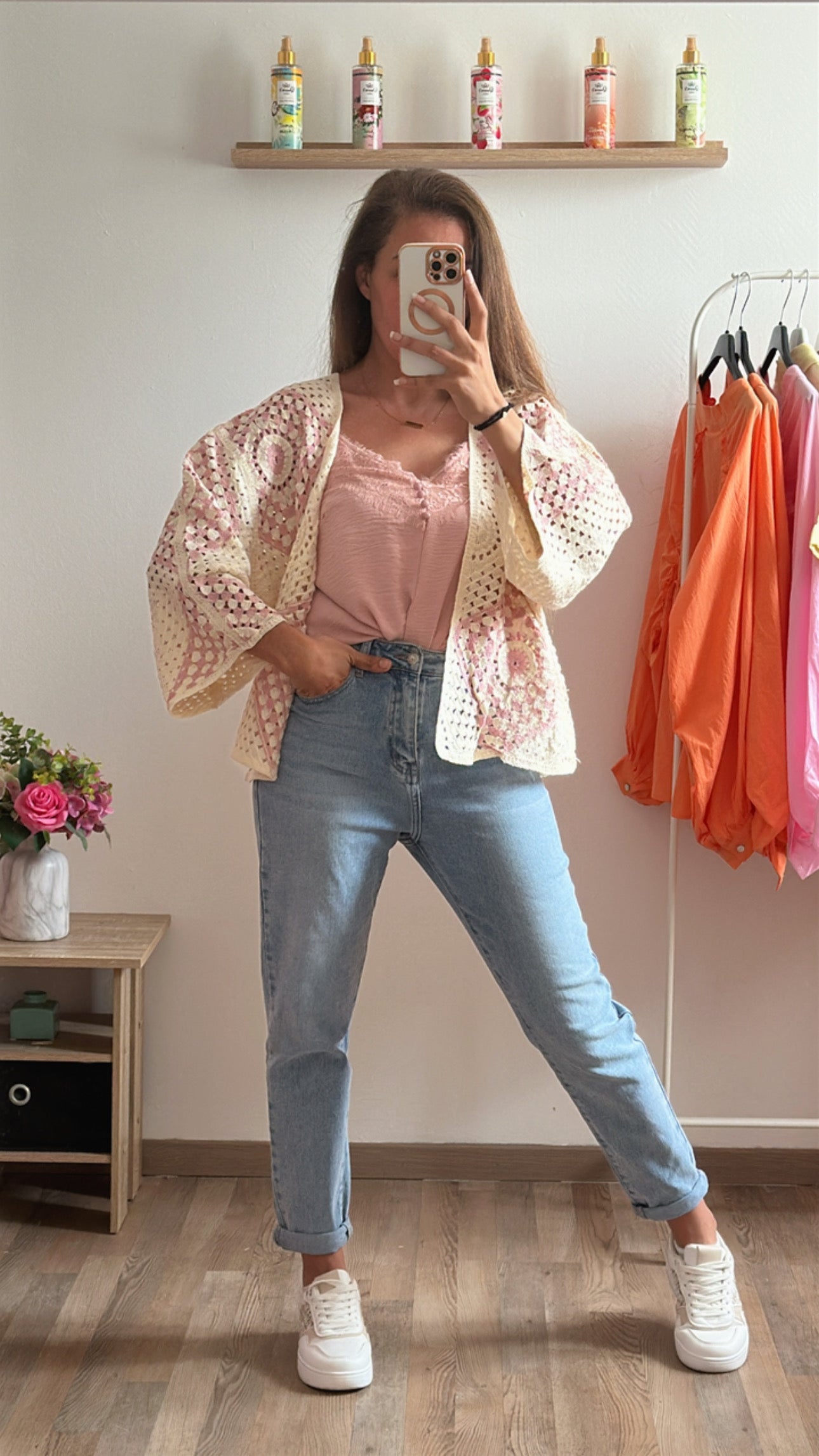 Gilet crochet Aude terracota